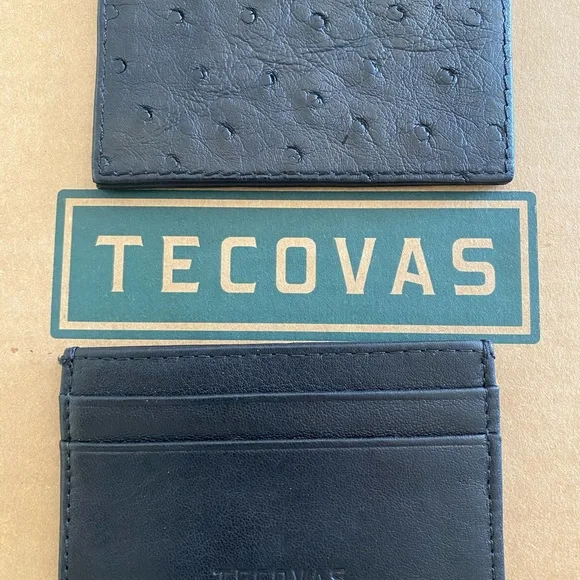 Tecovas New Black Ostrich Cardcase wallet - Picture 3 of 7